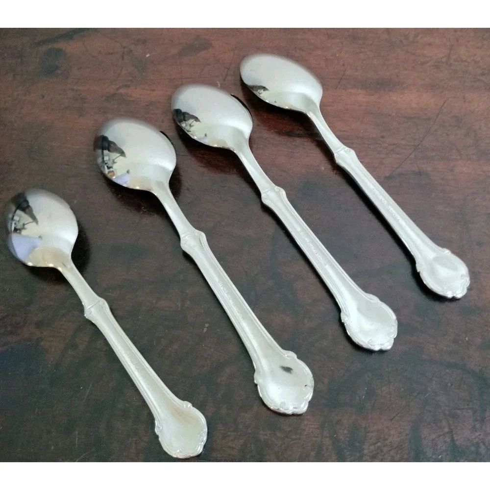 Wallace Napoleon Bee Flatware Set - 3 Soup Spoons & 1 Teaspoon Stainless Steel